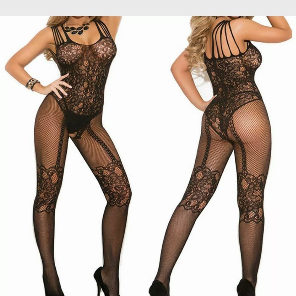 NWT Black Body Stocking